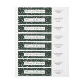 Groen en wit polka dot patroon bruiloft (Vel)