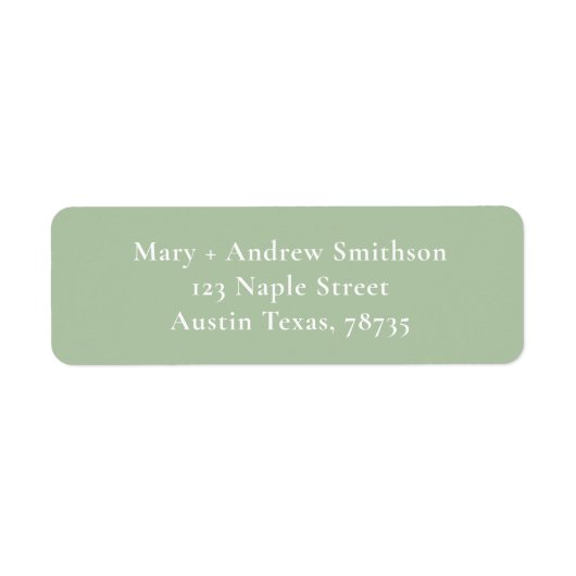 Groen en wit retouradreslabel etiket (Voorkant)
