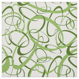 Groen en wit retro mod geometrisch patroon stof