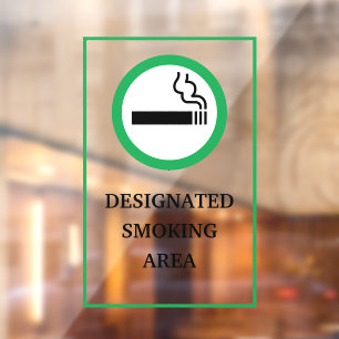 Groen en Wit Roken Gebied Metaal A-Frame Raamsticker