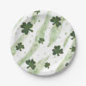 Groen en wit rotspatroon Iers papieren bord (Voorkant)
