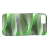 groen en wit schaduwgolfpatroon Case-Mate iPhone case (Achterkant (Horizontaal))