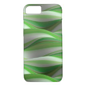 groen en wit schaduwgolfpatroon Case-Mate iPhone case (Achterkant)