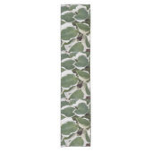 Groen en wit schoeisel korte tafelloper (Voorkant)