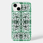 Groen en wit schuifpatroon Case-Mate iPhone case (Achterkant)
