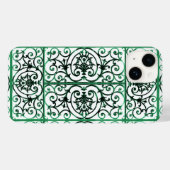 Groen en wit schuifpatroon Case-Mate iPhone case (Achterkant (horizontaal))