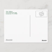 Groen en wit Shamrock Briefkaart (Achterkant)