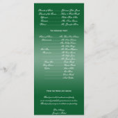 Groen en Wit Sneeuwvlokken Trouwprogramma Programmakaart (Achterkant)