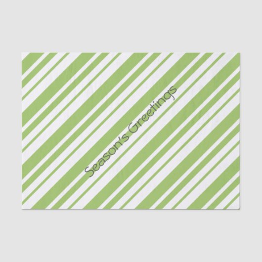 Groen en wit Snoep Stripe Tissuepapier (Voorkant)