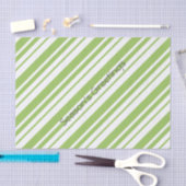 Groen en wit Snoep Stripe Tissuepapier (Craft)