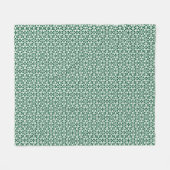 Groen en wit Snowflake Lace Fleece Blanket (Voorkant (Horizontaal))