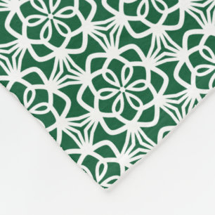 Groen en wit Snowflake Lace Fleece Blanket