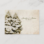 Groen en wit Snowflake  Zitplaats Kaart Plaatskaartje (Achterkant)