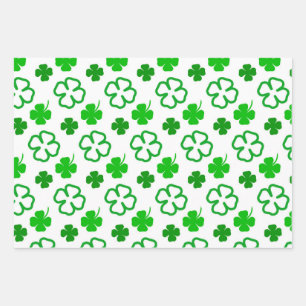 Groen en wit staartwapier van Patrick's Day Inpakpapier Vel