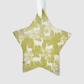 Groen en wit Ster Acryl Ornament (voorkant)