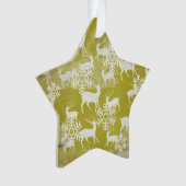 Groen en wit Ster Acryl Ornament (voorkant)