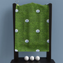 Groen en Wit Stippen Bal Monogram