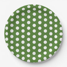 Groen en Wit Stippen Feestje 