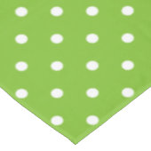 Groen en wit stippenpatroon tafelkleed (Gekanteld)