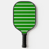 Groen en wit streepjesontwerp pickleball paddle (Achterkant)