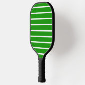 Groen en wit streepjesontwerp pickleball paddle (Links)
