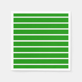 Groen en wit streepjesontwerp servet