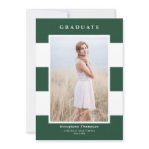 Groen en wit Stripes Patroon Foto Afstuderen