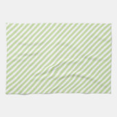 Groen en wit strippatroon theedoek (Horizontaal)