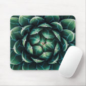 Groen en wit Succulent Muismat (Met muis)