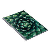 Groen en wit Succulent Notitieboek (Rechterzijde)