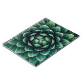 Groen en wit Succulent Notitieboek (Linkerzijde)