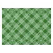 Groen en wit Tartan Tafelkleed (Voorkant (Horizontaal))