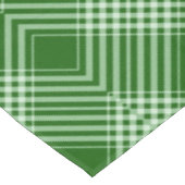 Groen en wit Tartan Tafelkleed (Gekanteld)