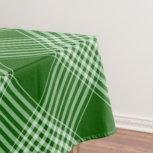 Groen en wit Tartan Tafelkleed (Voorbeeld)