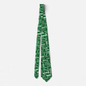 Groen en Wit Team Coach Dank U Cadeau Naam Kunst Stropdas (Achterkant)