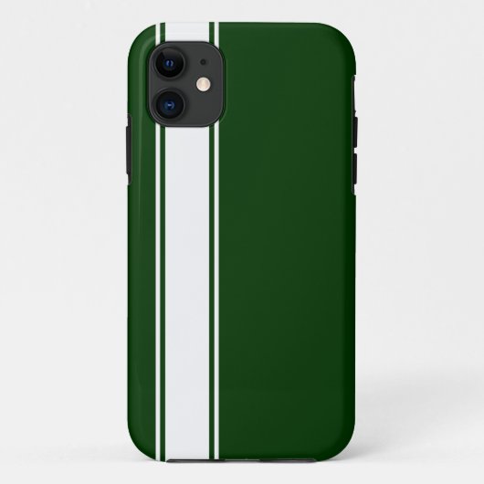 Groen en wit team Jersey Stripe iPhone 5s Case (Achterkant)