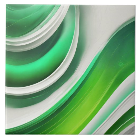 Groen en wit tegeltje (Voorkant)