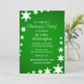 Groen en Wit Thema Kerstfeest Kaart (Staand voorkant)