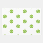 Groen en wit thema Rackets Balls Patroon Inpakpapier Vel (Voorkant)