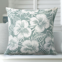 Groen en wit tropisch Sierkussen