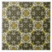 Groen en wit Urban Natuur Patroon Tegeltje (Voorkant)