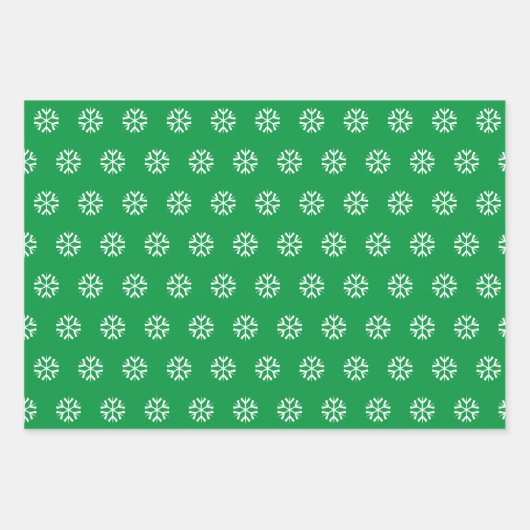 groen en wit vakantiepatroon inpakpapier vel (Voorkant 2)