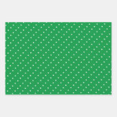 groen en wit vakantiepatroon inpakpapier vel (Voorkant)