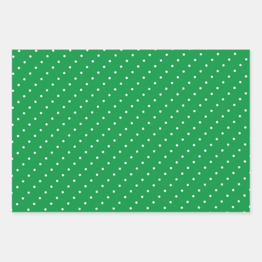 groen en wit vakantiepatroon inpakpapier vel (Voorkant)