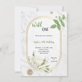 Groen en wit verjaardagsfeestje voor volwassenen kaart