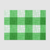 Groen en wit vetgedrukt geruit ontwerp tissuepapier (Voorkant)