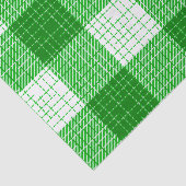 Groen en wit vetgedrukt geruit ontwerp tissuepapier (Detail)