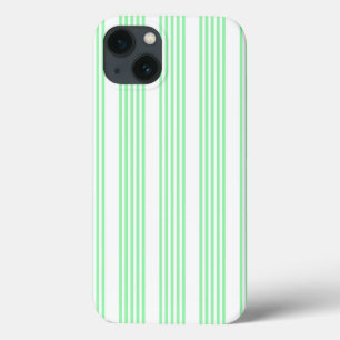 Groen en wit vijf strepen patroon Case-Mate iPhone case