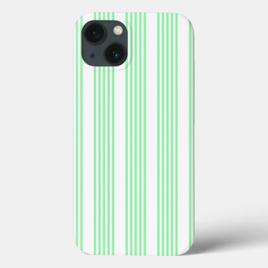 Groen en wit vijf strepen patroon Case-Mate iPhone case (Achterkant)