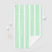 Groen en wit vijf strepen patroon golfhanddoek (Insitu)